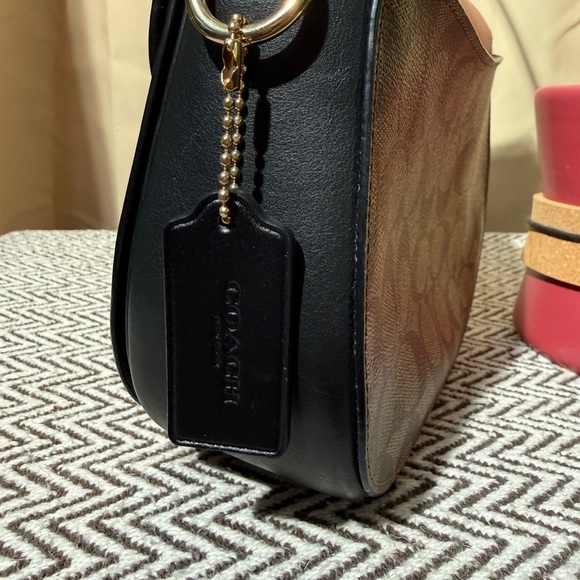 Coach Georgie Saddle Bag in Colorblock Signature Canvas & Rivets - 2021 - EUC - Picture 16 of 16